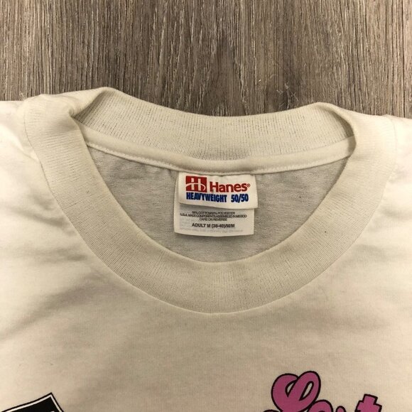 Vintage Size Medium 50s Sock Hop Doo Wop T Shirt Short Sleeve White Top Juke Box - Picture 8 of 10